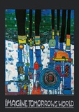 Imagine Tomorrow's World (blue) Original Manifesto-Art-Print