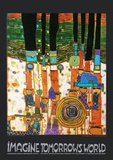 Imagine Tomorrow's World (orange) Original Manifesto-Art-Print