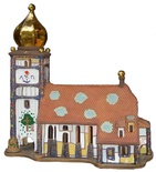 Miniatur St. Barbara Kirche Bärnbach